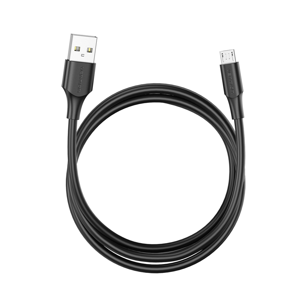 Vention USB 2.0 Male to Micro-USB Male 2A Quick Charging and Data Transfer Cable for Smartphones (Black) (Available in 1M, 1.5M, 2M, 3M) | CTIB
