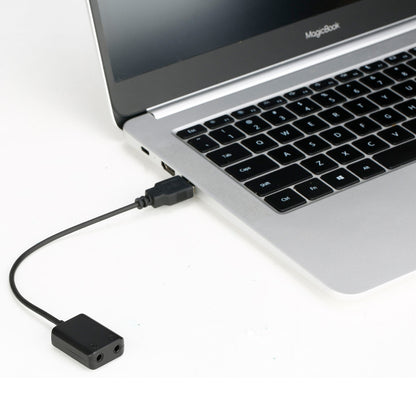 [CLEARANCE] Boya BY-EA2L USB External Sound Card 3.5mm TRS Audio Microphone and Headset Adapter Cable (15cm)