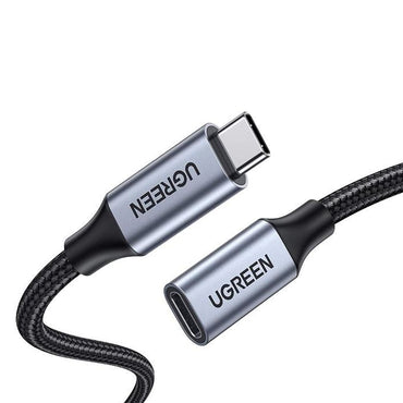 UGREEN USB Type-C 3.1 Male to Female Extension Cable Gen2 Nylon Braided 1 Meter 100W 10Gbps Speed for Nintendo Switch, Smartphones, Laptop (1M) | 30205