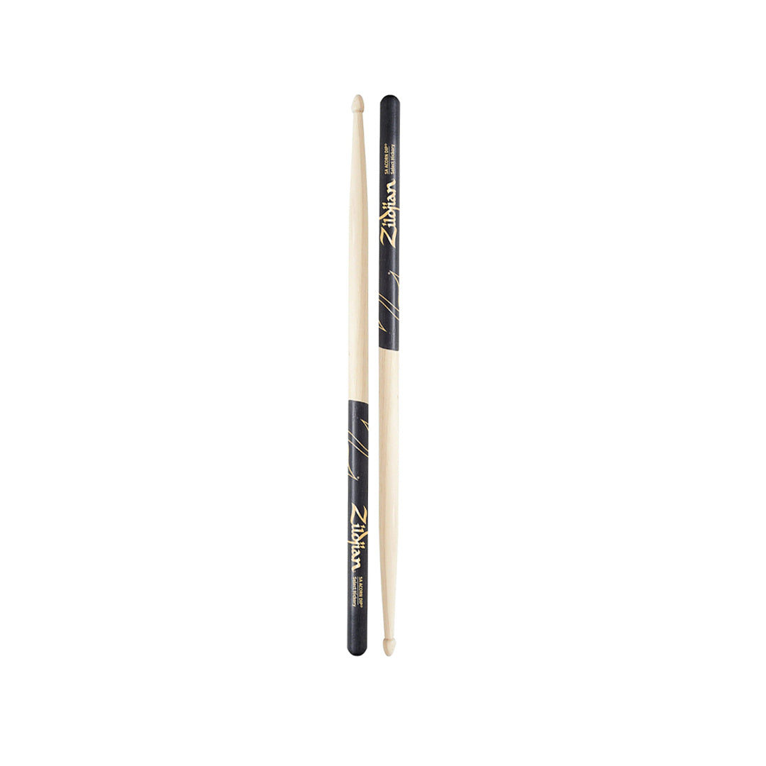 Zildjian Hickory Wood Drumsticks Acorn Tip for Drums and Cymbals (Black/Natural, Red/White) | Z5AACD, Z5AACWDR