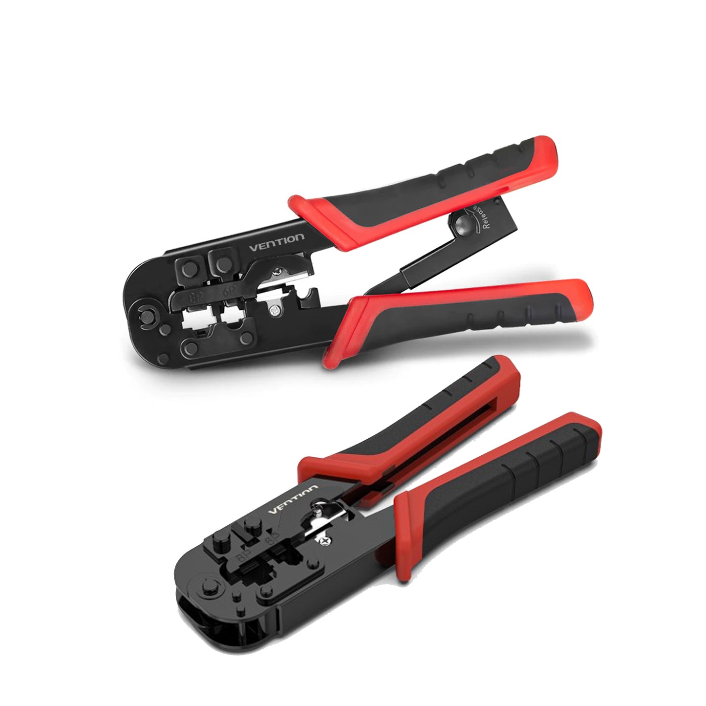 Vention Multifunctional 4P / 6P / 8P Crimping Tool with Crimper Cutter Stripper Plier and Rachet for RJ45 Lan Network Cable | KEAB0, KEDB0