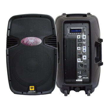 KEVLER EON-12A 12" 500W 2-way Full Range Active Loud Speaker with LCD Display and Class D Amplifier, Built-In USB Port / FM / Bluetooth Function, XLR Line / 2 Mic / RCA I/O and Speaker Out