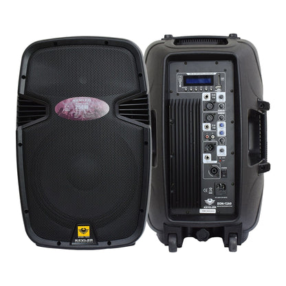 KEVLER EON-12A 12" 500W 2-way Full Range Active Loud Speaker with LCD Display and Class D Amplifier, Built-In USB Port / FM / Bluetooth Function, XLR Line / 2 Mic / RCA I/O and Speaker Out