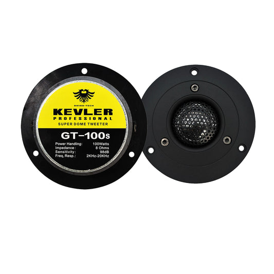 KEVLER GT-100S 100W 1" Mylar Super Dome Speaker Driver with 2Hz-20KHz Frequency Response, 98dB Sensitivity Level and 8 Ohms Impedance