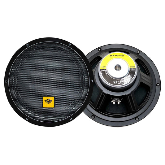 KEVLER GT-15W 500W 15" Base Speaker Driver with 45Hz-7KHz Frequency Response, 98dB Sensitivity Level and 8 Ohms Impedance