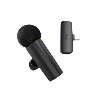 [CLEARANCE] Fifine M6 2.4GHz Wireless Lavalier Lapel Microphone System with Clip and USB Type C Receiver for Smartphones and Vlogging