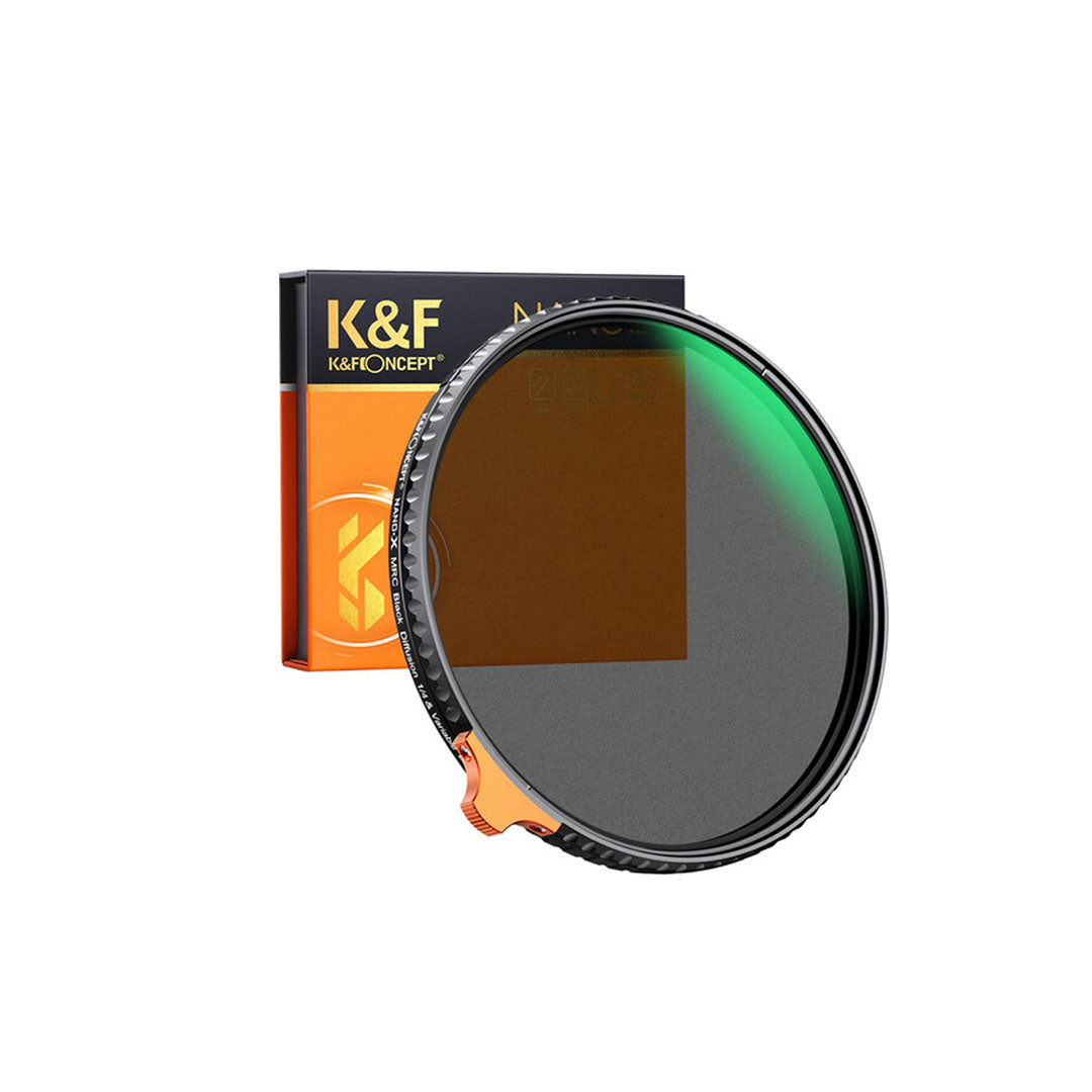 K&F Concept Black Mist Series 1/4 Neutral Density ND2 to ND32 Diffusion Variable ND Lens Filter for DSLR and Mirrorless Cameras | 49mm, 52mm, 55mm,58mm, 62mm, 67mm, 72mm, 77mm, 82mm