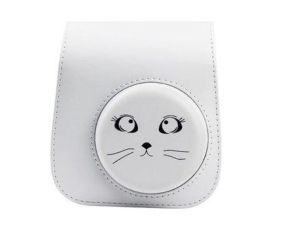 [CLEARANCE] Pikxi BMP11 Fujifilm Instax Mini 11 PU Leather Camera Case Bag with Shoulder Strap & Back Side Pocket (Cute Designs)
