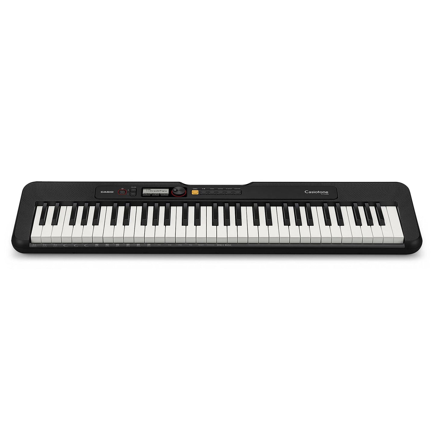Casio CT S200 61 Key Portable Piano Keyboard with USB MIDI Connectivity LCD Screen Auto Accompaniment Built in Songs Tones Rhythms Black Red