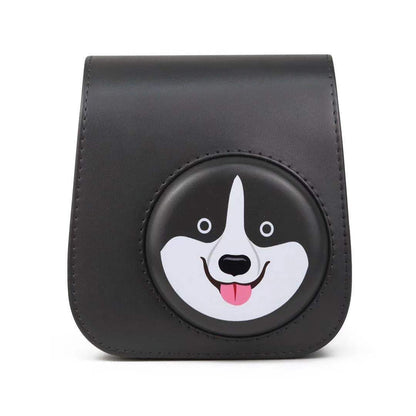 [CLEARANCE] Pikxi BMP11 Fujifilm Instax Mini 11 PU Leather Camera Case Bag with Shoulder Strap & Back Side Pocket (Cute Designs)
