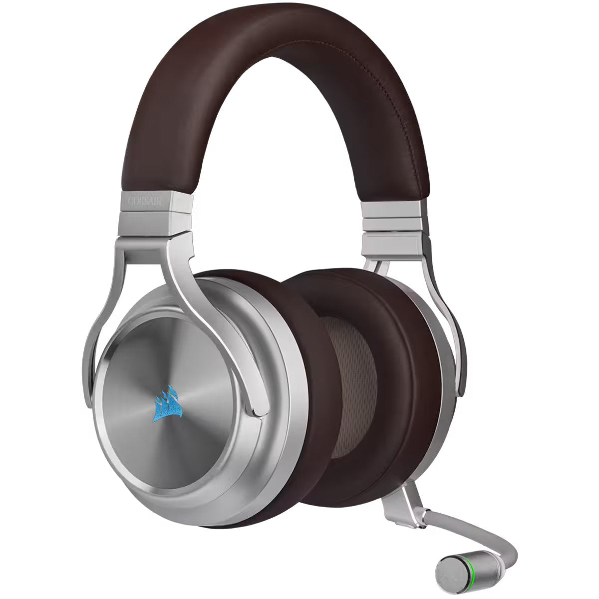 CORSAIR Virtuoso iCUE RGB Wireless SE High Fidelity Gaming Headset with 9.5mm Broadcast-Grade Microphone, Slipstream / USB and 3.5mm Wired Connectivity, and Up to 20 Hrs Battery for PC Laptop and Consoles (Espresso) | CA-9011181-AP