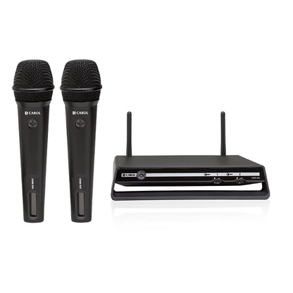 CAROL DWR-882 2.4GHZ Dual Handheld Digital Wireless Microphone with 16 Channel, 20 Meters Transmission Range