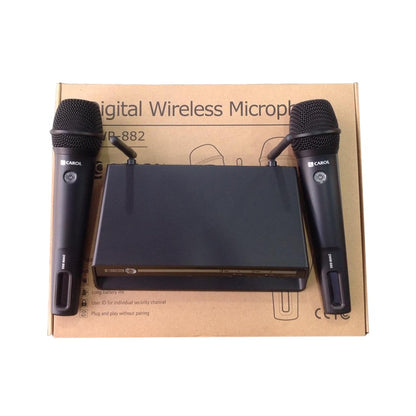 CAROL DWR-882 2.4GHZ Dual Handheld Digital Wireless Microphone with 16 Channel, 20 Meters Transmission Range