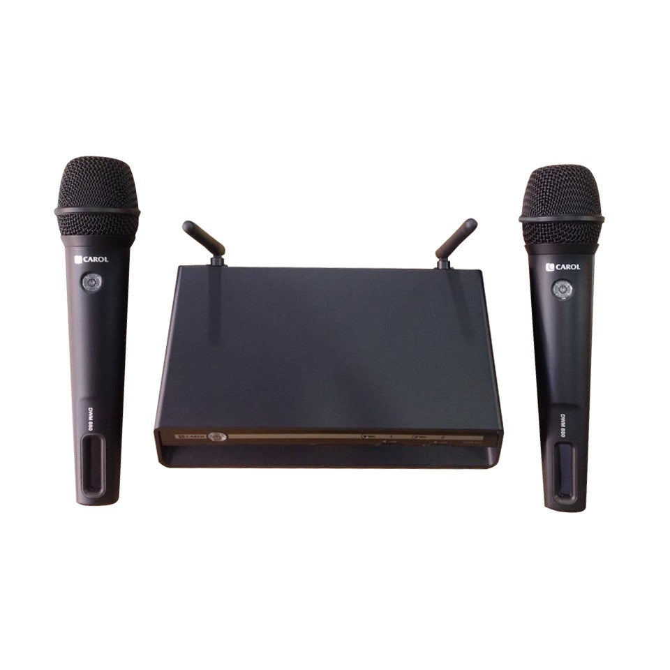CAROL DWR-882 2.4GHZ Dual Handheld Digital Wireless Microphone with 16 Channel, 20 Meters Transmission Range