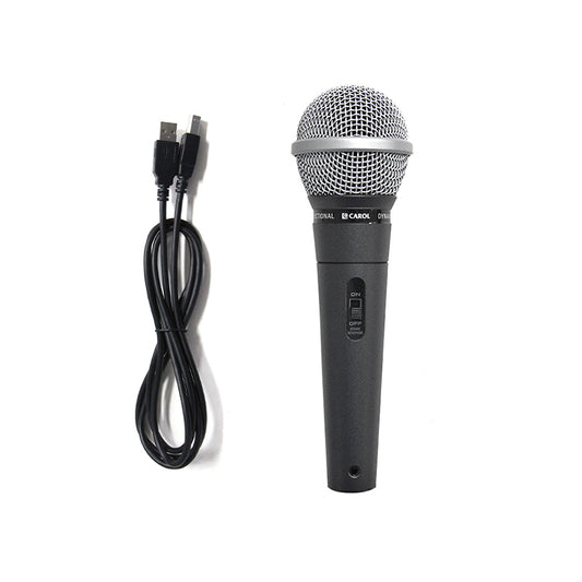 CAROL GS-55SU USB Dynamic Cardioid Vocal Microphone with Shockmount, 1 Meter USB Type-B Cable for Classroom, Karaoke & Home Entertainment