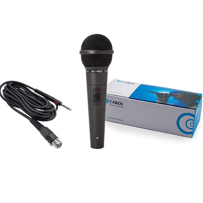 CAROL GS-56 Dynamic Unidirectional Vocal Cardioid Microphone with 4.5M XLR Cable, Wide Sound Range, Shock Absorb Effect and Vibration Noise Reduction for Classroom, Home Entertainment and Presentations