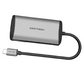 Vention Multi-Use USB-C to HDMI/USB 3.0*3/RJ45/PD Docking Station Converter 4k 30Hz Nickel Plate (CNCH)