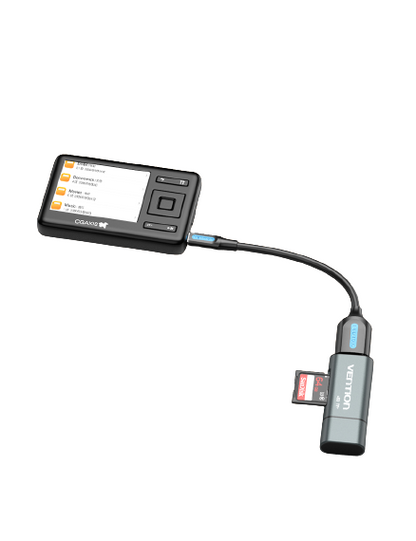 Vention USB 2.0 Mini-B Male to A Female OTG 0.15M Tinned Copper Cable 480Mbps (CCT) Black PVC Type