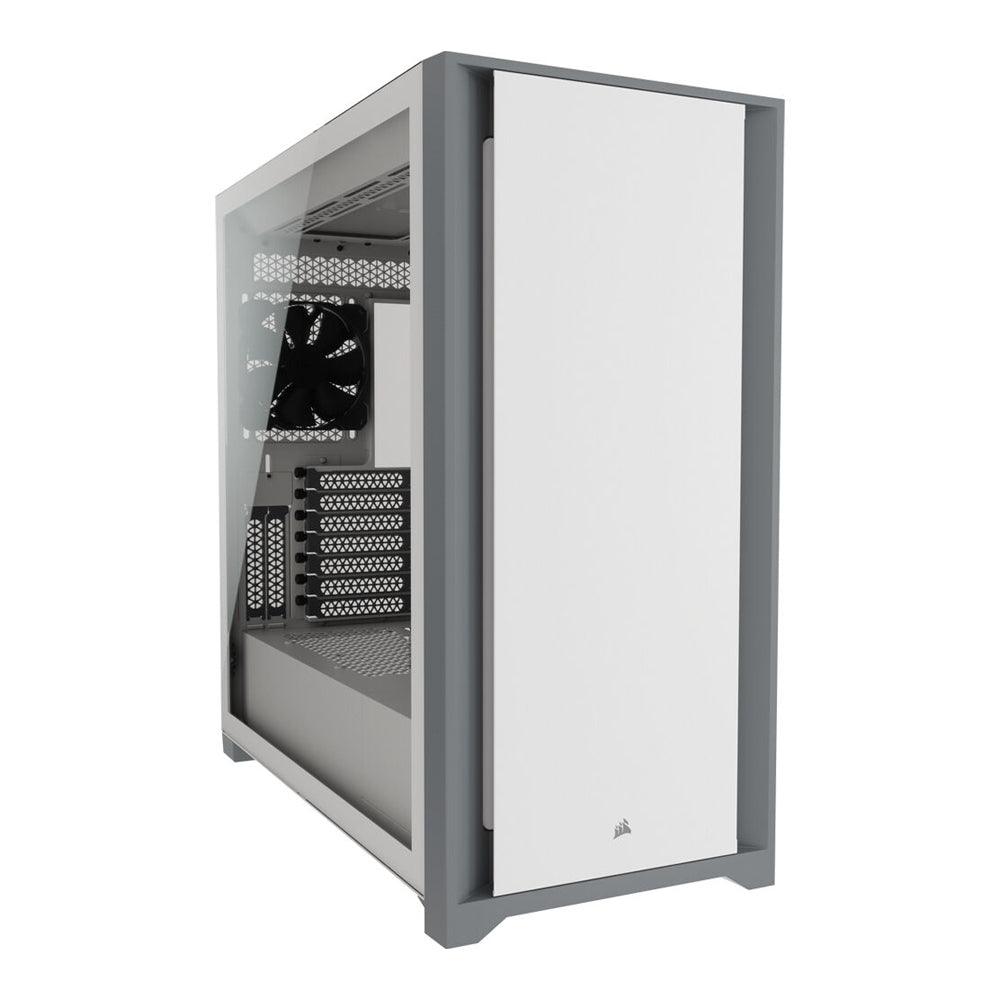 CORSAIR 5000D Mid-Tower ATX PC Case with Slide-On Tempered Glass Side Panel, 6 Drive Slots and Vertical GPU Mounting Support (Black, White) | CC-9011208-WW CC-9011209-WW