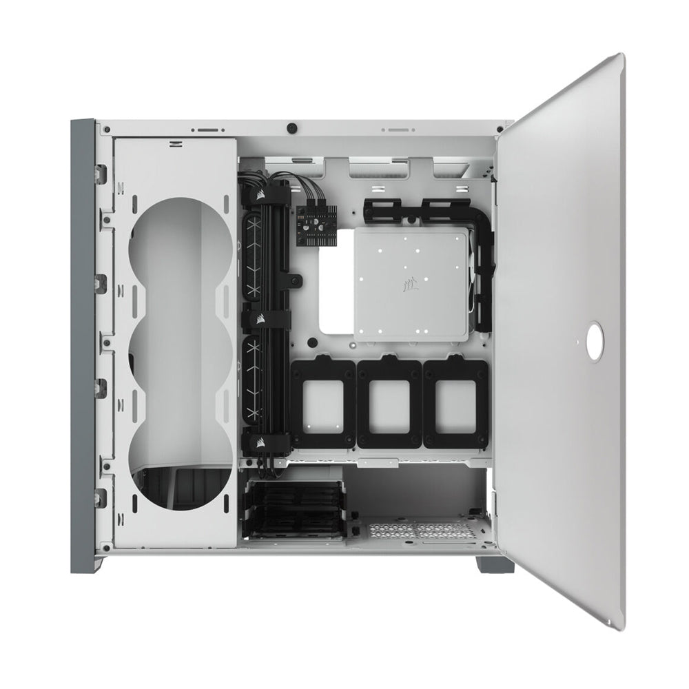 CORSAIR 5000D Mid-Tower ATX PC Case with Slide-On Tempered Glass Side Panel, 6 Drive Slots and Vertical GPU Mounting Support (Black, White) | CC-9011208-WW CC-9011209-WW