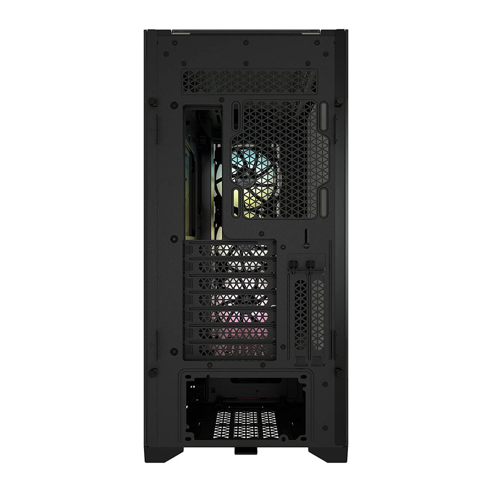 CORSAIR 5000X Mid-Tower ATX PC Case with iCUE RGB, Slide-On Tempered Glass Side Panel, 6 Drive Slots, Glass Front Panel and Vertical GPU Mounting Support (Black, White) | CC-9011212-WW CC-9011213-WW