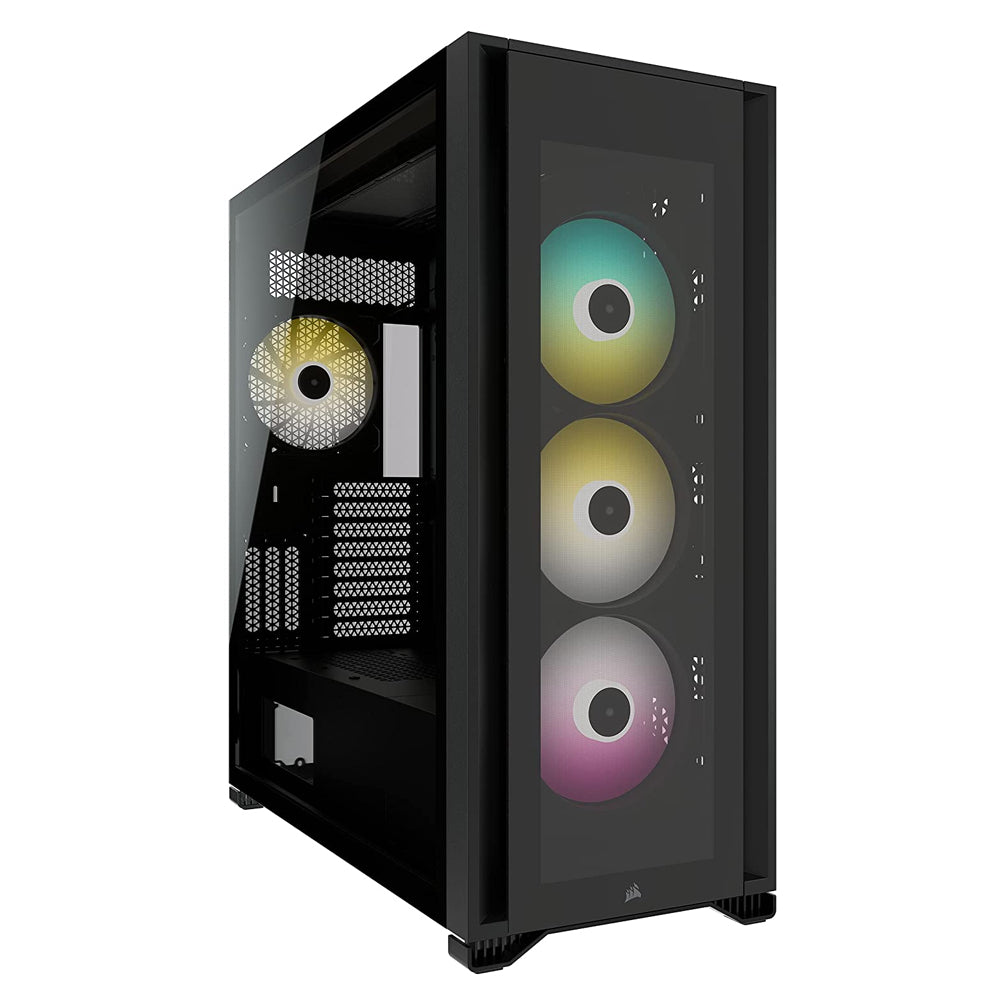 CORSAIR 7000X Full Tower ATX PC Case with iCUE RGB, Slide-On Tempered Glass Side Panel, 9 Drive Slots and Vertical GPU Mounting Support (Black, White) | CC-9011226-WW CC-9011227-WW