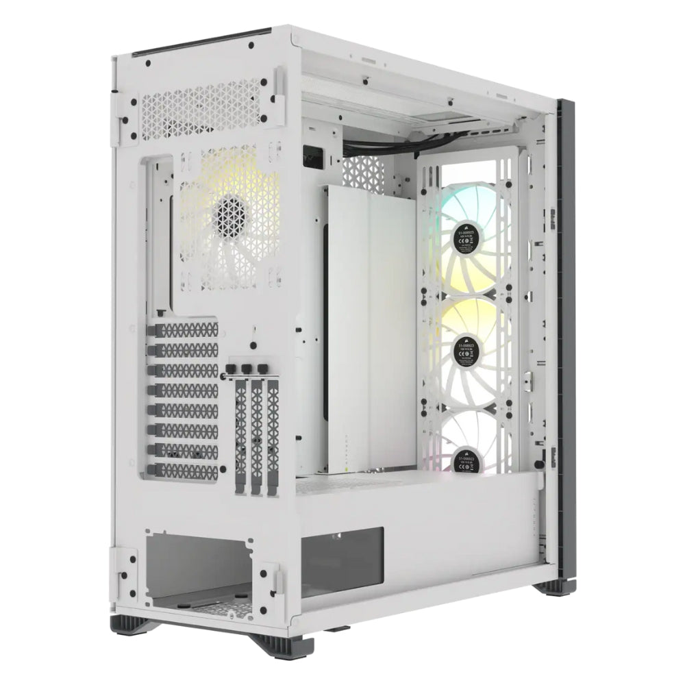 CORSAIR 7000X Full Tower ATX PC Case with iCUE RGB, Slide-On Tempered Glass Side Panel, 9 Drive Slots and Vertical GPU Mounting Support (Black, White) | CC-9011226-WW CC-9011227-WW