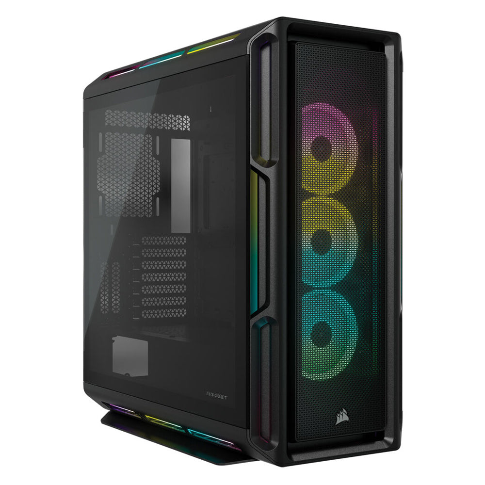 CORSAIR 5000T Mid Tower ATX PC Case with iCUE RGB, Slide-On Tempered Glass Side Panel, 7 Drive Slots and Vertical GPU Mounting Support (Black, White) | CC-9011230-WW CC-9011231-WW