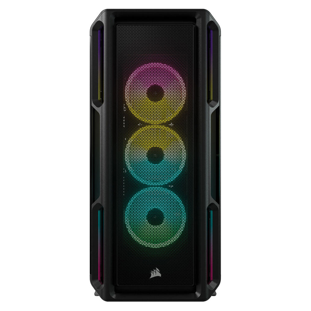 CORSAIR 5000T Mid Tower ATX PC Case with iCUE RGB, Slide-On Tempered Glass Side Panel, 7 Drive Slots and Vertical GPU Mounting Support (Black, White) | CC-9011230-WW CC-9011231-WW