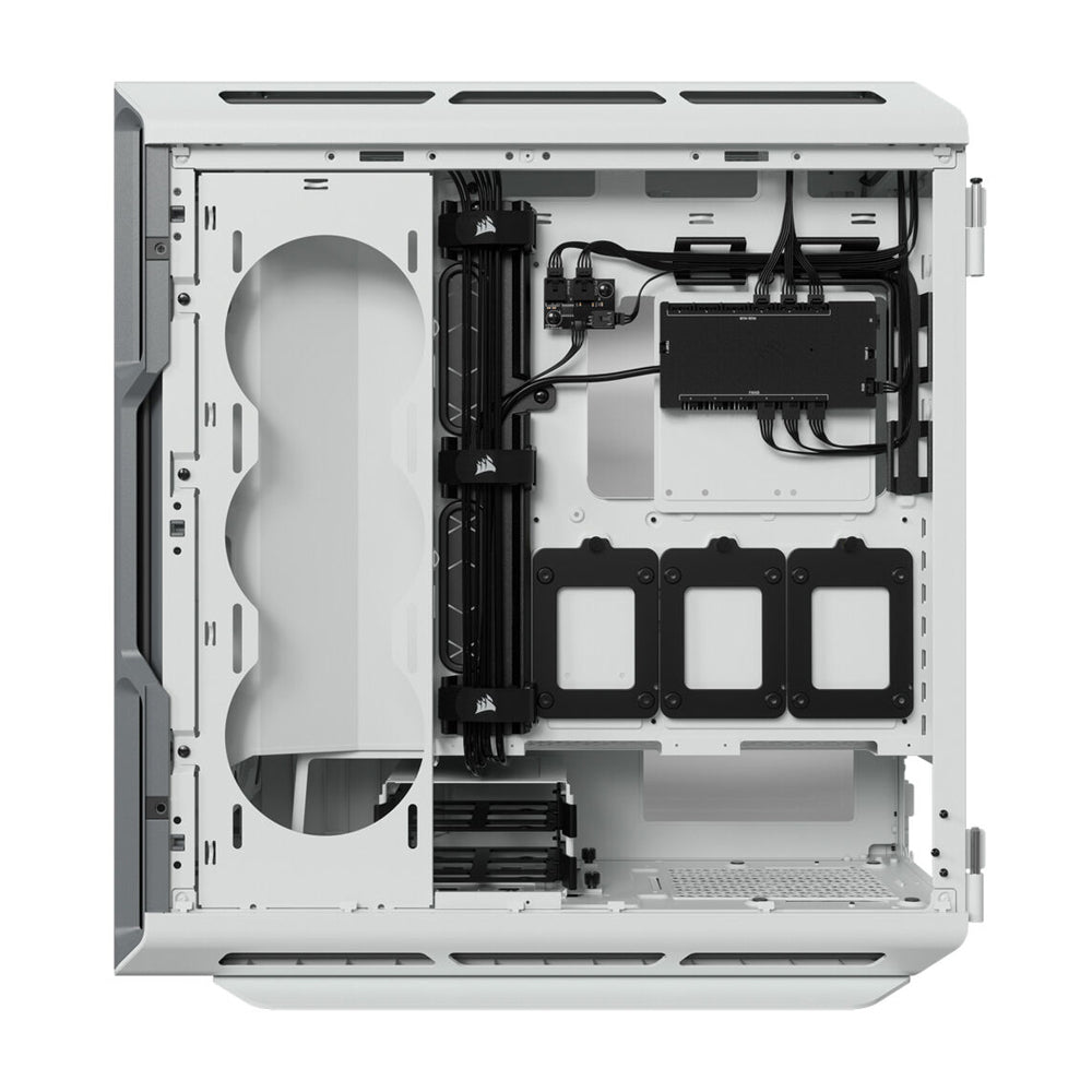 CORSAIR 5000T Mid Tower ATX PC Case with iCUE RGB, Slide-On Tempered Glass Side Panel, 7 Drive Slots and Vertical GPU Mounting Support (Black, White) | CC-9011230-WW CC-9011231-WW