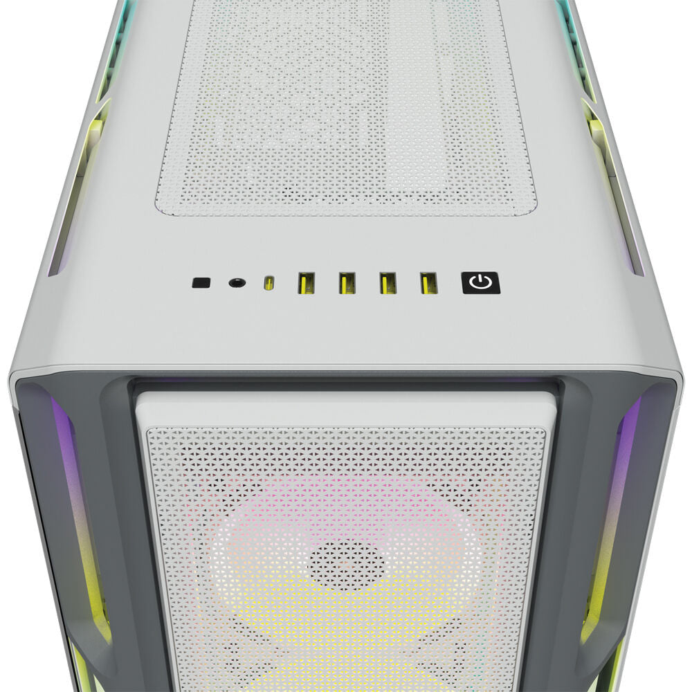 CORSAIR 5000T Mid Tower ATX PC Case with iCUE RGB, Slide-On Tempered Glass Side Panel, 7 Drive Slots and Vertical GPU Mounting Support (Black, White) | CC-9011230-WW CC-9011231-WW