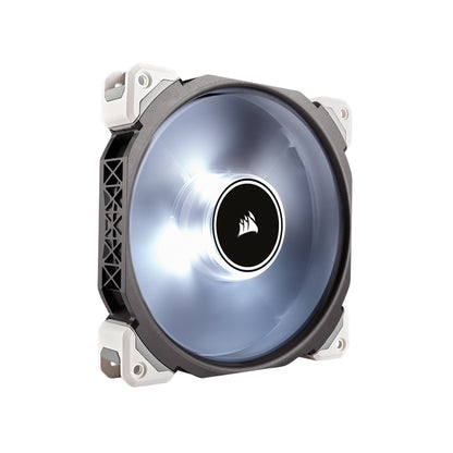 [CLEARANCE] CORSAIR ML140 Pro LED 140mm Desktop System Unit Cooling Fan with 2000 RPM Fan Speed, Magnetic Levitating Fan and Replaceable Rubber Dampers for PC Computer (White) | CO-9050046-WW