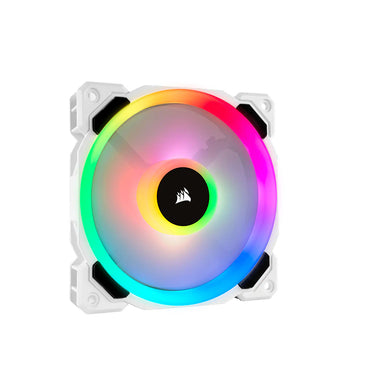 [CLEARANCE] CORSAIR LL120 iCUE RGB 120mm Desktop System Unit PWM Cooling Fan with 1500 RPM Fan Speed, Hydraulic Motor and Lighting Loop for Desktop Computer (White) | CO-9050091-WW
