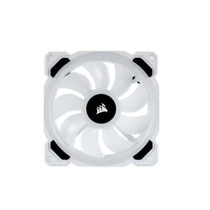 CORSAIR LL120 iCUE RGB 120mm Desktop System Unit PWM Cooling Fan with 1500 RPM Fan Speed, Hydraulic Motor and Lighting Loop for Desktop Computer (White) | CO-9050091-WW