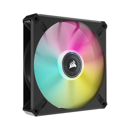 CORSAIR ML140 Elite Premium iCUE RGB 140mm Desktop System Unit PWM Cooling Fan with 1600 RPM Fan Speed, Magnetic Levitating Blade and for PC Computer (Black, White) | CO-9050114-WW, CO-9050118-WW