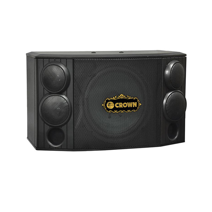 Crown 700W 12" Woofer Karaoke 3-Way Speaker System with Built-In Left and Right 4" Midrange and 3" Tweeter, 40Hz-20KHz Frequency Response, Max 8 Ohms, 100dB Sensitivity Level | BF-1268