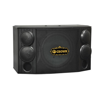 [CLEARANCE] Crown 700W 12" Woofer Karaoke 3-Way Speaker System with Built-In Left and Right 4" Midrange and 3" Tweeter, 40Hz-20KHz Frequency Response, Max 8 Ohms, 100dB Sensitivity Level | BF-1268