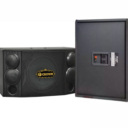 [CLEARANCE] Crown 700W 12" Woofer Karaoke 3-Way Speaker System with Built-In Left and Right 4" Midrange and 3" Tweeter, 40Hz-20KHz Frequency Response, Max 8 Ohms, 100dB Sensitivity Level | BF-1268