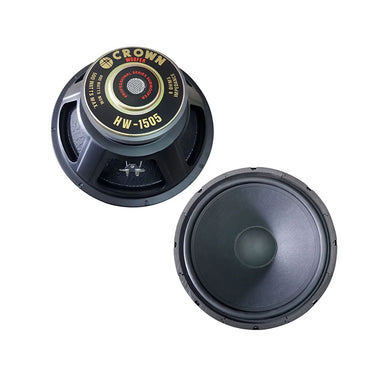 Crown 500W 15" HiFi Professional Series SubWoofer Audio Speaker with 80Hz-2KHz Frequency Response, Max 8 Ohms Impedance, 60.5mm Voice Coil, 104dB Sensitivity Level | HW-1505