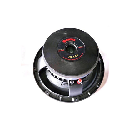Crown 500W / 700W 10" Jack Hammer Series Professional Instrumental High Power Speaker with Aluminum Die-Cast, Max 8 Ohms Impedance, 23Hz-16kHz / 20Hz-17kHz Frequency Response and 109dB Sensitivity Level | JH-105, JH-107