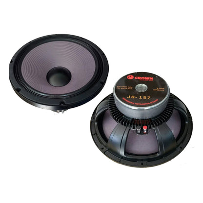 [CLEARANCE] Crown 750W / 1000W / 1200W 15" Jack Hammer Series Professional Instrumental High Power Speaker with Aluminum Die-Cast Casing, Max 8 Ohms Impedance and 99dB Sensitivity Level | JH-1510, JH-1512, JH-157