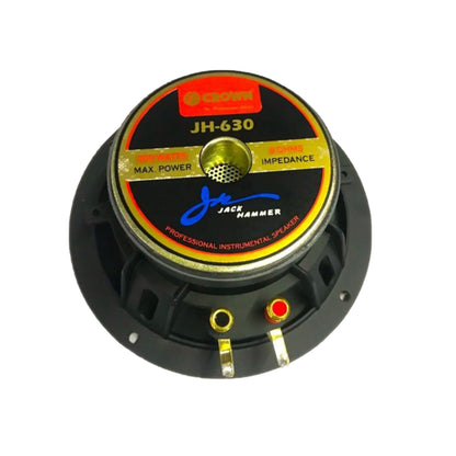 Crown 300W 6½" Jack Hammer Series Professional Instrumental High Power Speaker with Aluminum Die-Cast Casing, Max 8 Ohms Impedance, 35.5 Voice Coil, 100Hz-15Khz Frequency Response & 107 dB Sensitivity Level | JH-630
