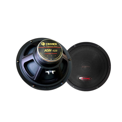 Crown 300W 12" Karaoke Woofer Speaker with Max 8 Ohms Impedance, 20Hz-12kHz Frequency Response and 93dB Sensitivity Level | KW-123