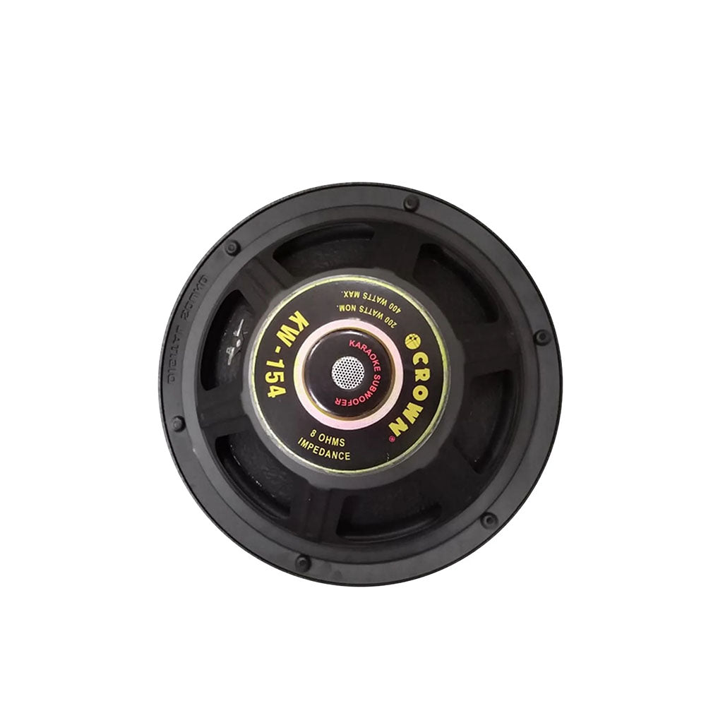 Crown 400W 15" Karaoke Woofer Speaker with Max 8 Ohms Impedance, 35-2000 Hz Frequency Response and 93dB Sensitivity Level | KW-154