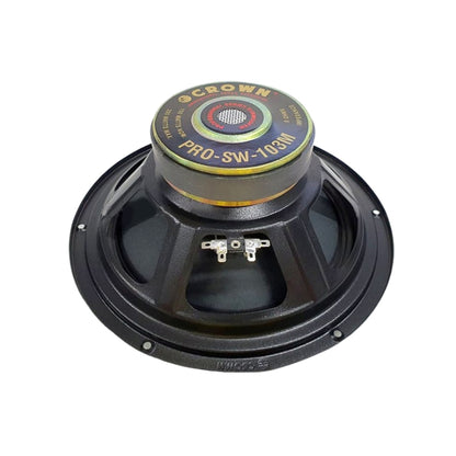 Crown 300W / 400W 10" Dual Terminal Subwoofer Speaker with 75Hz~2.5kHz Frequency Response, Max 8 Ohms Impedance, 95dB/96dB Sensitivity Level (PRO-SW-103M, PRO-SW-104M)