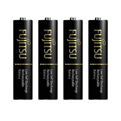 Fujitsu HR-4UTHC 4B 1.2V 900mAh Ready-to-use NiMH Low Self-Discharge Rechargeable HR4UTHC AAA Battery Pack of 4