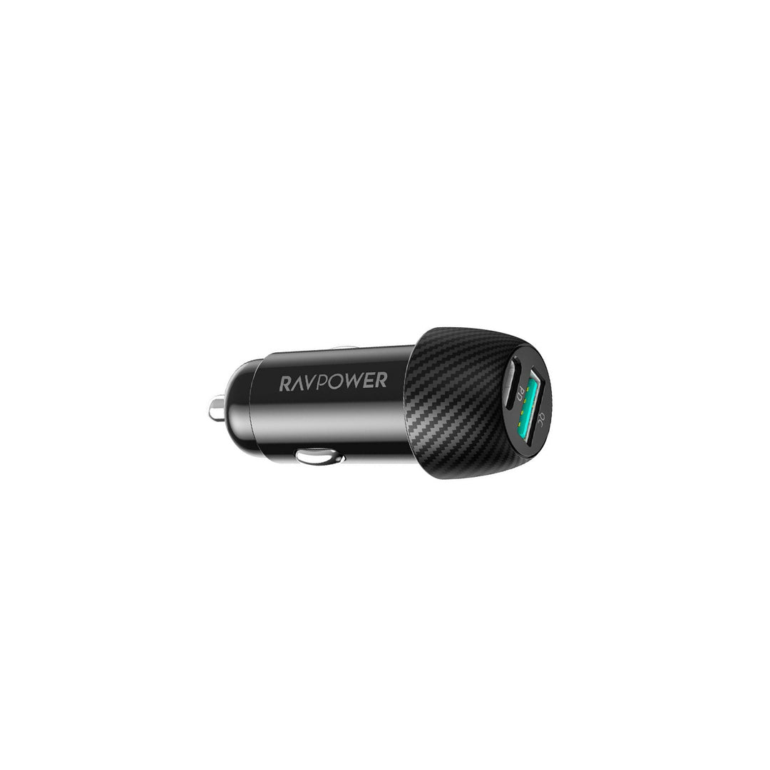 RAVPower 2-Port USB Car Charger & Speedy Charging 49W / 50W with Universal Compatibility | RP-VC030, RP-VC032