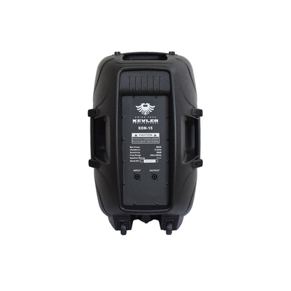 KEVLER EON-15 15" 800W 2-Way Bass Reflex Full Range Passive Loud Speaker (PAIR) with Multiple Handles, Bottom Pole Mount, Multi Angle Enclosure and Easy Daisy-Chain Loop Connections