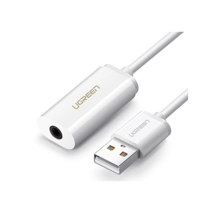 [CLEARANCE] UGREEN USB 2.0 Male to 3.5mm AUX Audio Jack Adapter Stereo Converter for Headphones, PC, Laptops, Game Consoles | 30712