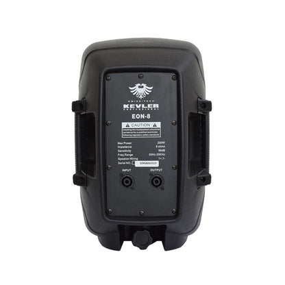 KEVLER EON-8 8" 200W 2-Way Bass Reflex Full Range Passive Loud Speaker (Pair) with Multiple Handles, Bottom Pole Mount, Multi Angle Enclosure and Easy Daisy-Chain Loop Connection